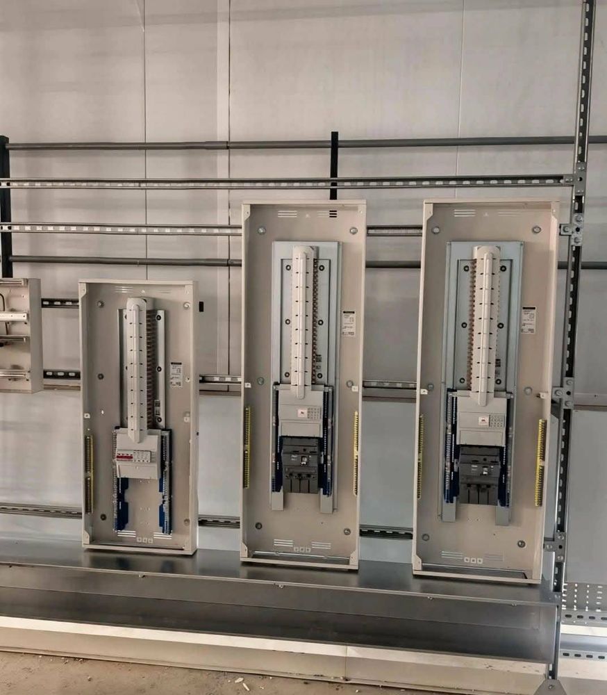 Distribution boards ready for final connection